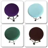 Housses de chaise pour tabouret de bar rond, protection de siège élastique solide, tissu en coton, housse anti-salissure, articles ménagers