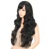 Parrucche da donna Moda Donna Qi Bangs Colore naturale Stile lungo ffy Big Wave Capelli ricci Copricapo