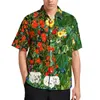 Camisas casuais de camisas casuais Camisa de jardim havaiana de girassóis estampeiras estampeiras elegantes de mangas curtas grandes grandes