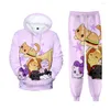 Erkek Hoodies Moda Yenilik Aphmau 3D Baskı Sweatshirt Sweatpants Yetişkin/Çocuk Pantolon Suit Erkekler/Kızlar 2 Parça Set Giysileri