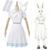 Costumes d'anime Beastars Haru Cosplay, robe blanche lapin JK, uniforme pour femmes et filles, perruques de fête d'halloween 221118