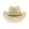 Boinas elegante vaquera sombrero Unisex boda Po accesorios de disfraz verano ahueca hacia fuera mujeres chica estilo occidental gorras de vaquero gota