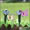 Decorazioni da giardino Energia solare Danza Farfalle volanti Vibrazione svolazzante Vola Colibrì Uccelli Decorazione del cortile del giardino Divertente per Dhaln