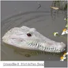 Garden Sets Creative Resin Floating Crocodile Hippo Scary Statue Outdoor Garden Pond Decoration For Home Halloween Decor Ornament T2 Dhlxk