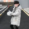 Cappotto per bambini parka bambini inverno inverno giubbotto di cotone abbigliamento grande ragazzo mantello caldo addensato capispalla per bambini guanti 221118 221118