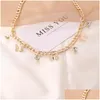 Hanger kettingen vrouwen strass vlinder kettingen eenvoudige dieren hanger choker ketting mode meisjes 16 inch gouden figaro ketting dhui1