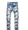 2022 Jeans Ripped Skinny Herrbyxor Stretch Biker Denim Slim Fit Hip HopPants Asia Storlek 29-38