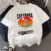 Men's T Shirts Capybaras Clothing Summer Top Male Streetwear Funny White Shirt T-shirt Tees Manga Anime
