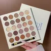 Paleta de sombras de ojos con purpurina en crema de 25 colores, sombras de ojos de Color mate pealizadas a la moda, pinceles cosméticos de belleza