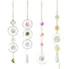 D￩corations de jardin Catchers de soleil suspendus en cristal orned ornement d￩corations de jardin Patio pelouse lune ￩toile pendentif verre pr dhjlv