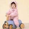 Rompers Boys Jumps combinaison hiver bébé Plus Velvet Warm Ropa Girl Snowsuit Cartoon Rabbit Toddler Saut trottoir Mono 221117