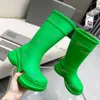 مصمم أحذية الرجال للنساء Rain Boots Winter Rubber Platfor