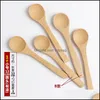 Cuillères 13 cm miel petites cuillères en bois cuillère en bambou créative mini bébé écologique vente en 0 58RB J1 livraison directe maison jardin Ki Dhviq