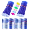 Penne gel 226 pezzi/set Bacchette di ricarica cancellabili 0,5 mm Set con manico lavabile Magic Nero Blu Inchiostro rosso Cancelleria Kawaii 221118