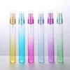 Colori sfumati da 10 ml Bottiglie spray ricaricabili Mini atomizzatore di vetro Contenitori per campioni di bottiglie di profumo vuote LX1232