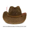 Boinas elegante vaquera sombrero Unisex boda Po accesorios de disfraz verano ahueca hacia fuera mujeres chica estilo occidental gorras de vaquero gota