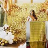 1x2m Oro rosa Tenda antipioggia Sfondo Panno Decorazione festa di compleanno Shimmer Pareti Fondale Feste di matrimonio Decori Paillettes Muro Backgro6944142