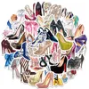 Пакет 50P Princess High Heels Sticker для девочек Женщины без разрушительных водонепроницаемы