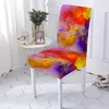 Chair Covers Galaxy Spandex Cover 3D Sea Cloud Print For Dining Room Chairs High Back Living Party Home Decoration