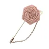 Pins Brooches Pins Brooches Fashion Pure Color Rose Flowers Mens Brooch Lapel Pin Highgrade Cor Woolen Cloth Art Long For Men Acces Dhamq