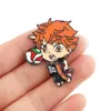 Broscher LT734 Grossist Japan Anime Haikyuu Söt Emalj Pins Badge Brosch Ryggsäck Väska Krage Lapel Dekoration Smycken Presenter