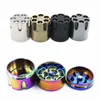 Groothandel goedkoop 30 mm 3Layer Mini Bullet Herb Mander Rainbow Iceblue Metal Tobacco Grinder voor roken