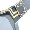 NEW VERSON men sunglasses Millionaire square frame vintage shiny gold summer UV400 lens style laser with box