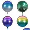 Feestdecoratie groot formaat 22 inch festival ballongradi￫nt kleuren aluminium film rimpel regenboog ballonnen voor feestdecoraties 1 dhazp