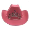 Berretti Cappelli da cowgirl Donna Addio al nubilato Compleanno per adulti Discoteca Dress Up T8NB