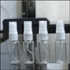 Outros itens de beleza de saúde de alta qualidade plástico transparente 20ml Travel portátil transparente por atomizador hidratando frasco de spray vazio ma dhiw8