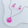 Set di orecchini per collana che vendono gioielli per bambini in oro di tipo cartone animato per bambini