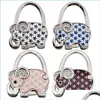 Party Favor Kawaii Elephant Handbag Purse Hook Desktop Dual Use Bag Hanger Creative Design Suitcase Holder Accessories Många Style 8y Dh5mm