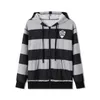 Women's Jackets Stripe Hoodie 2000s Aesthetic Grunge Fairy Core Long Sleeve Tops y2k Women Sweatshirt with Pockets Kawaii Harajuku Coat Jacket T221105