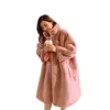 Futra kobiet norka aksamitna fala fala jesienna zima koreańskie płaszcze Koreańskie płaszcze płaszcze na średnią część długą sekcję luźne ciepłe kobiety parka