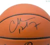 Ballon de basket-ball à collectionner Ewing Johnson Garnett Morant Barkley dédicacé signé signature autographe intérieur/extérieur collection sprots