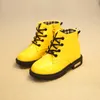 Botas Crianças para Meninas Meninos Sapatos Primavera Outono Couro PU Moda Bebê Criança Quente Inverno Neve 221117