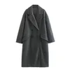 Wooling Blends BM MD Za europejski i amerykański moda moda swobodny luźne, podwójne wełniane wełniane kurtka wełniana 3046701 221118