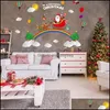Рождественские украшения очень счастливого рождественского электростатического пасты PVC Cartoon Dispel