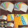 Gift Wrap Gift Wrap Round Dot Sticker Color Code Etikett Self Adhesive Office School Supplies 6mm 8mm 10mm 1m 16mm19mm 25mm 32mm 50mm DHXJ6