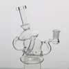 담배 연기를위한 물 담뱃대 물 봉 유리 그릇 6 인치 실리콘 파이프 담즙 고유 무지개 재활용기 석유 굴착 장치가있는 안경 뱅커