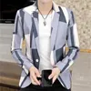 Abiti da uomo Blazer Completi Slim Cappotto alla moda con stampa di tendenza top 221117