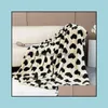 Blankets Adorable Milk Pattern Blanket Soft And Comfortable Childrens Warm Lovely Bedding Drop Delivery Home Garden Textiles Dhwrn