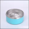 Dog Bowls Feeders Dog Bowl 64oz 1800 ml 304 Rostfritt st￥lmatare Petmatning Feeder Water Food Station Solution Puppy Supplies D DH3AS