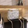 Womens Classic Mini Vanity With Chain Box Bags Caviar Leather Calfskin Gold Crush Ball Metal Hardware Matelasse Chain Cosmetic Cas5594481