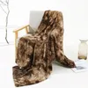 Furry Winter Blanket Fashion Tie Dye Solid Color Blanket Indoor Air Conditioner Shawl Knee Blankets 160x200