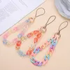 1PC Cell Phone Straps Charms Colorful Chain Lanyard Mobile Keychain Strap Anti-lost Handmade Cord for Women Jewelry Accessories