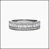 Bagues De Grappe Fl Carré Bague En Diamant Bagues De Fiançailles Pour Les Femmes Bijoux De Mode Mariage Drop Delivery Dh4Hi