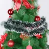 크리스마스 장식 바 탑 리본 화환 크리스마스 트리 장식품 흰색 어두운 녹색 지팡이 틴셀 파티 용품