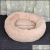 Niches pour chiens Accessoires pour chenils Round Zip Pets Lits pour chiens Grands petits chats Chiens Niches Accessoires pour chenils Long Tapis en peluche Canapé Drop Su Dhcmc