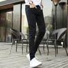Мужские джинсы Оптовая мода весна летняя повседневная черная белая улица носить твяные брюки мужчины Понталлон Homme Skinny Pencil Pants 221118